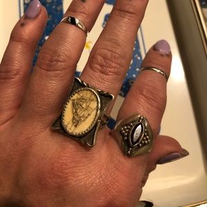 Sterling Silver Garnet Ring Sz 7